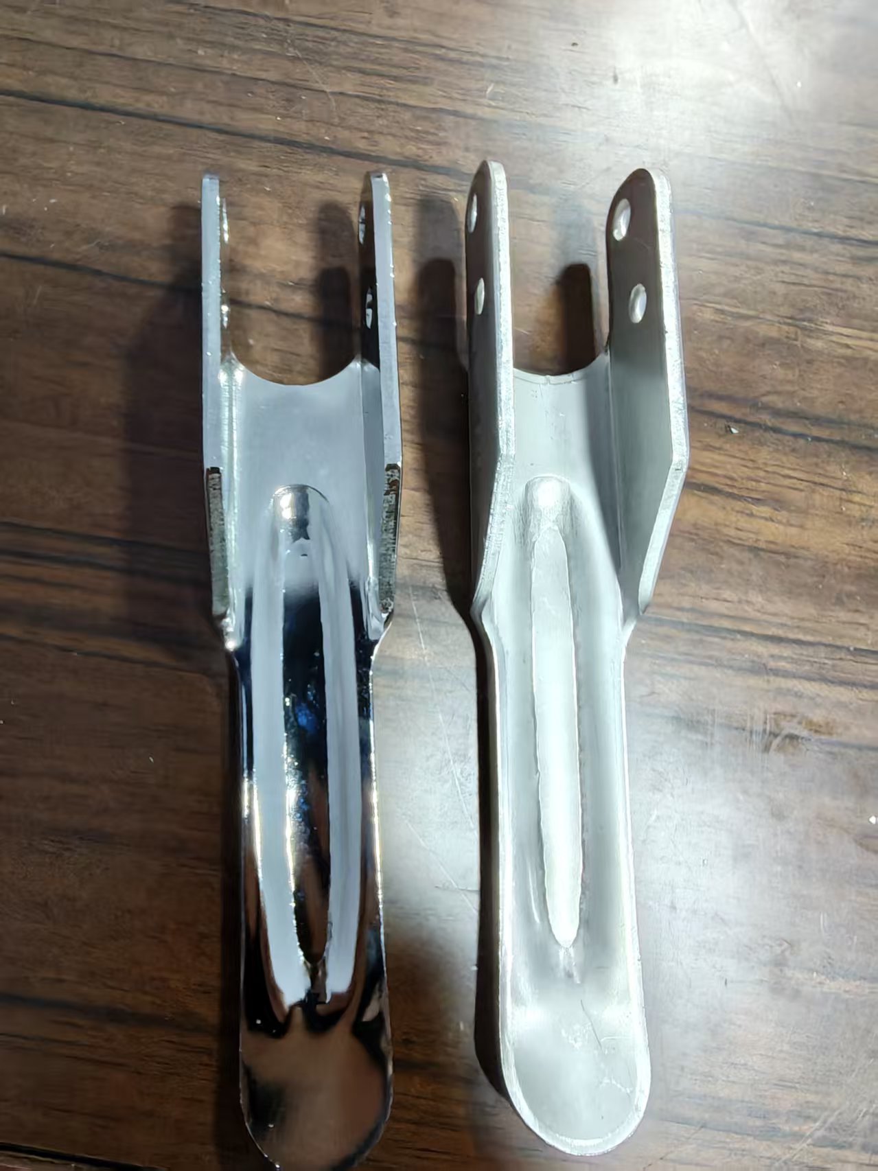 不锈钢电解抛光前后对比